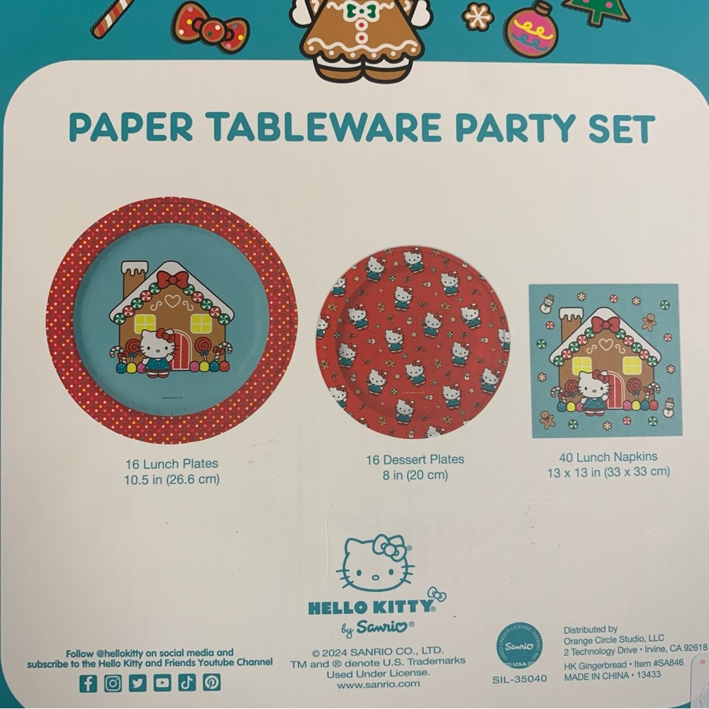 Hello Kitty Disposable Tableware Party Set - Picture 3 of 6
